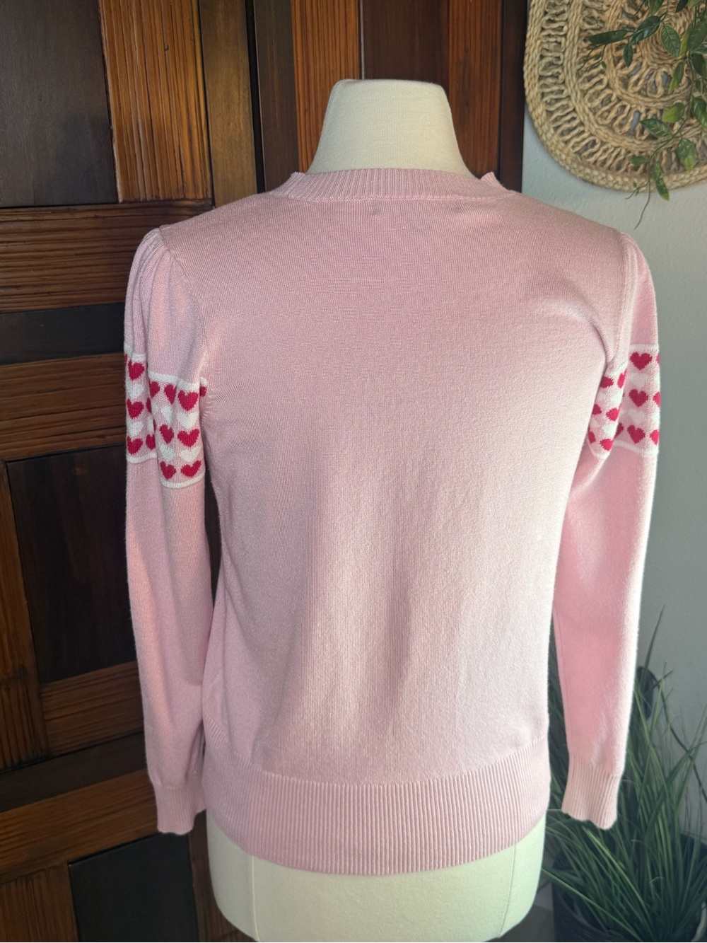 Marled Reunited Clothing Women’s M Pink Red Heart Valentine’s Day Sweater - Picture 4 of 12